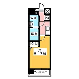 アルファコート西川口23 1Kの間取図画像