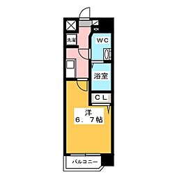 アルファコート西川口23 1Kの間取図画像