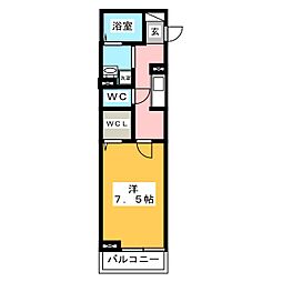 エンペラーB 1Kの間取図画像