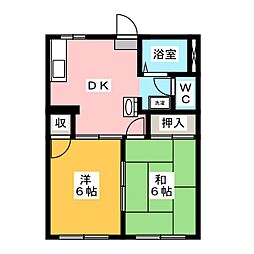 サニーコート 2DKの間取図画像