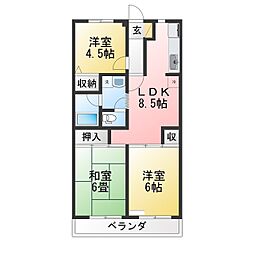 ファミールKS 3LDKの間取図画像