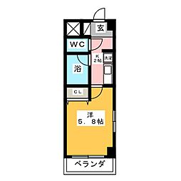 HKビル 1Kの間取図画像