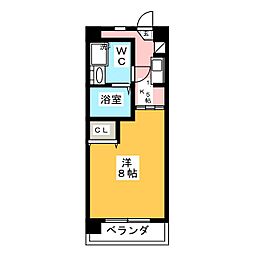 セントレア蕨南町 1Kの間取図画像