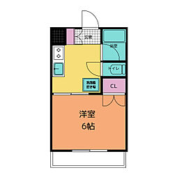 セイコウマンション 3階1Kの間取り