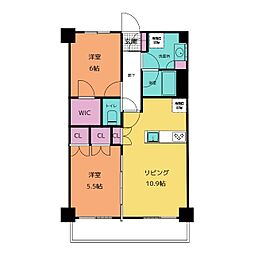 コンフォリア成増グリーンサイド 3階2LDKの間取り