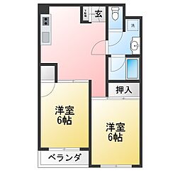 間取図画像 2DK