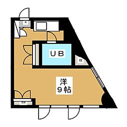朝霞ロイヤルコーポ ワンルームの間取図画像