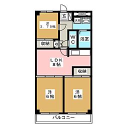 グリーンファースト 3LDKの間取図画像