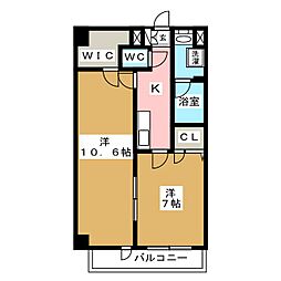 エスポワール成増 2Kの間取図画像