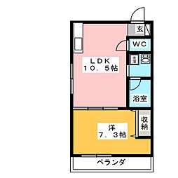 Desafio 1LDKの間取図画像