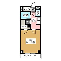 プライムコート成増 1Kの間取図画像