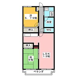 ハイランドウエスト 2LDKの間取図画像
