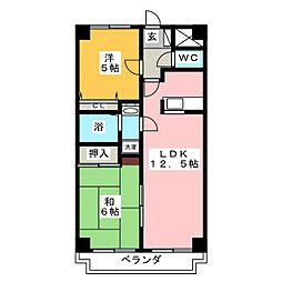 グリーンウッド 2LDKの間取図画像