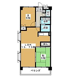 メゾンエクセリア 2LDKの間取図画像