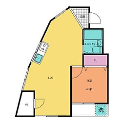 ひばりが丘源ビルディング 1LDKの間取図画像