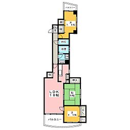 サンタ・ヴィラージュ 3LDKの間取図画像