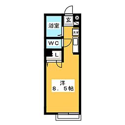 M・Yクバルチーラ ワンルームの間取図画像