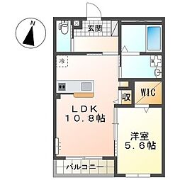 コイトハイツ 1LDKの間取図画像