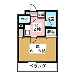 エクスパンション 1Kの間取図画像