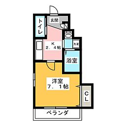 Laurel 1Kの間取図画像