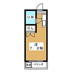 ライフピア立石 1階ワンルームの間取り