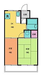 柴又ＳＴマンション 5階2DKの間取り
