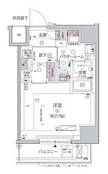 ARCOBALENO HORIKIRISHOBUEN 1Kの間取図画像