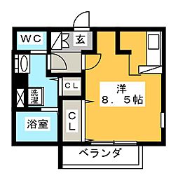 リバーサイドテラス青砥 ワンルームの間取図画像