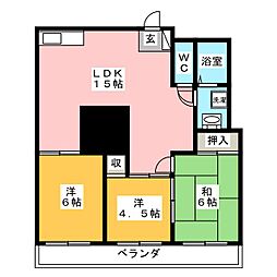 タウンハイツ亀有2号棟 3LDKの間取図画像