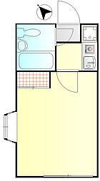 パークサイド 202 2階1Kの間取り