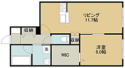 MARINE26 1階1LDKの間取り