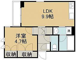 Ｍａｉｓｏｎ　ＴＩ　III（メゾンティーアイ3） 2階1LDKの間取り
