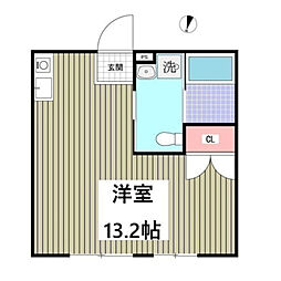 リブレス新河岸5 ワンルームの間取図画像