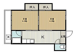 和光ハイツ 2Kの間取図画像