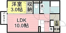 リヴィエール 1LDKの間取図画像
