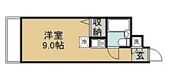 キャッスルマンション川越A号館 1Kの間取図画像