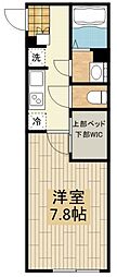 スフィーダ本川越 1Kの間取図画像
