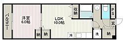 エルマーナ新宿 1LDKの間取図画像