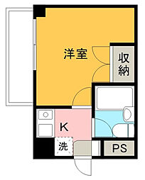 エステートピア和光2 1Kの間取図画像