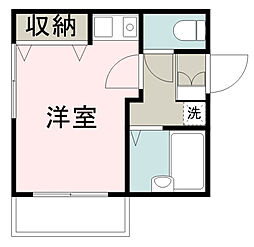 スリーエイトマンション ワンルームの間取図画像