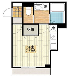 スフィーダみずほ台II 2階ワンルームの間取り