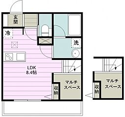 My Style vintage みずほ台 3階ワンルームの間取り