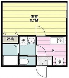 Maison　de　chanceux　M 1階1Kの間取り