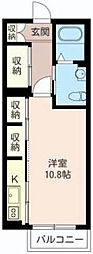 レフィナードみずほ台 ワンルームの間取図画像