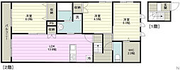 ダンケ 3LDKの間取図画像