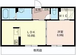 フィオーレ関沢 1LDKの間取図画像