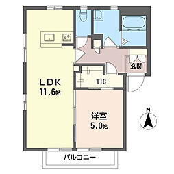サニーコートみずほ台B 1LDKの間取図画像