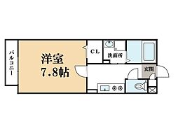 カーサカロ 1階1Kの間取り