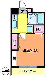 JR京浜東北・根岸線 川崎駅 バス11分 台町下車 徒歩1分の賃貸マンション 6階1Kの間取り