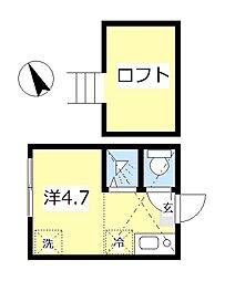 TM渡田向町2 ワンルームの間取図画像
